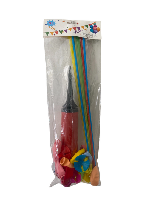Conjunto de globos y bomba