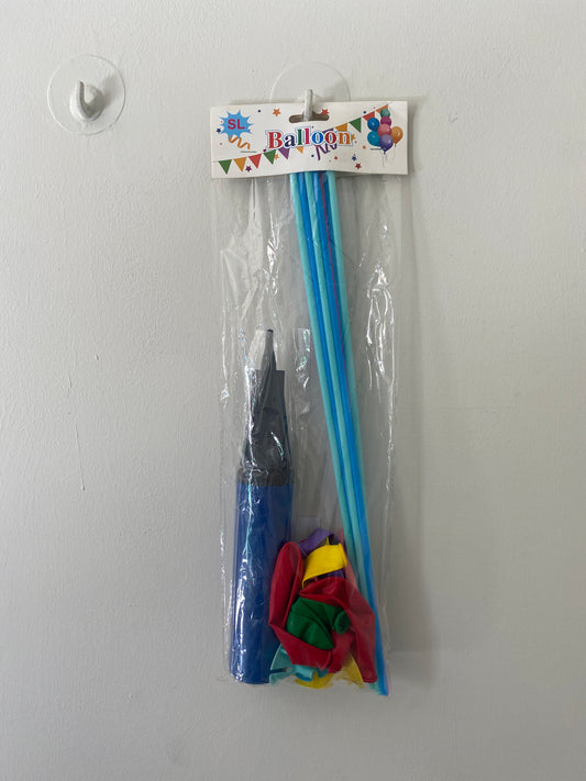 Conjunto de globos y bomba